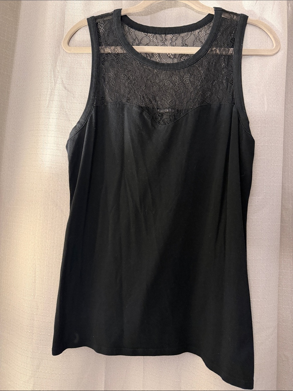 Express Black Lace Yoke Sleeveless Camisole